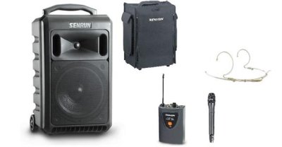Senrun Transportabel hjttaler 120W m/1 styk Headset og 1 hndholdt mikrofon