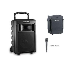 Senrun Transportabel h�jttaler 120W m/2 x H�ndholdt mikrofon