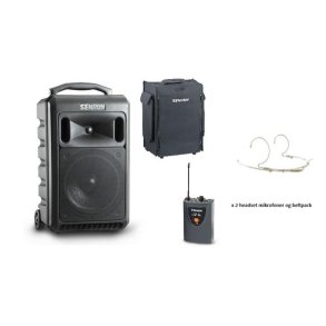 Senrun Transportabel hjttaler 120W m/2 styk Headset mikrofon