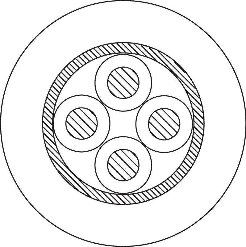 ProCab Signalkabel rund 4 ledere separat skrm afklip meterml