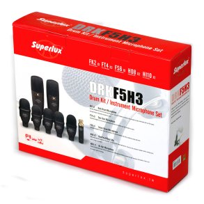 Superlux Trumset med mikrofon, set med 8 mikrofoner