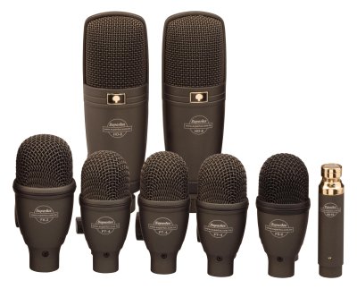 Superlux Trumset med mikrofon, set med 8 mikrofoner