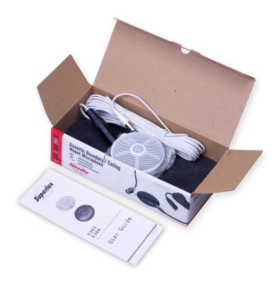 Superlux Gr�nseflademikrofon Omni, hvid