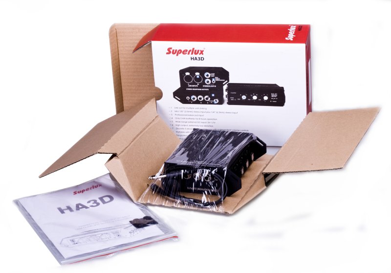 Superlux Transportabel hovedtelefon forstrker 3 kanaler