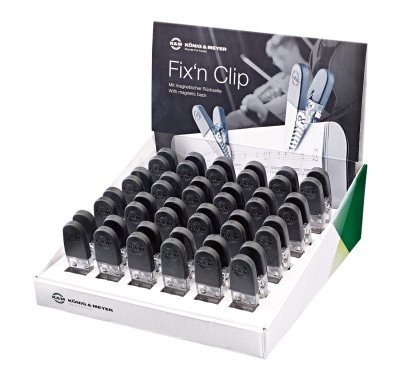 K&M magnetiska clips, sortiment med 24 stk