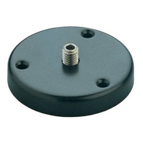 K&M bordflange 22140 med hulbolt, sort