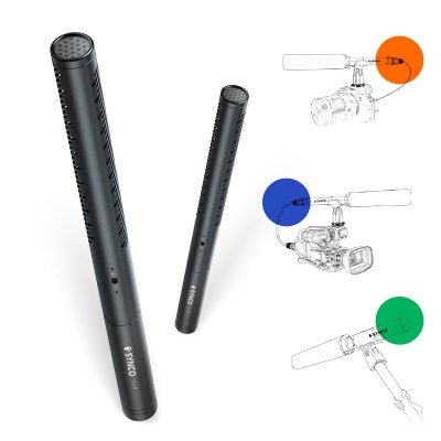 Synco D1 Broadcast shotgun mikrofon til 48 Volt eller AA batteri