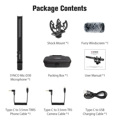 Synco D30 Video shotgun mikrofon til kamera