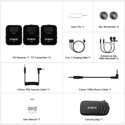 Synco WAir G2 wireless mikrofonsystem display m/2 mikrofoner