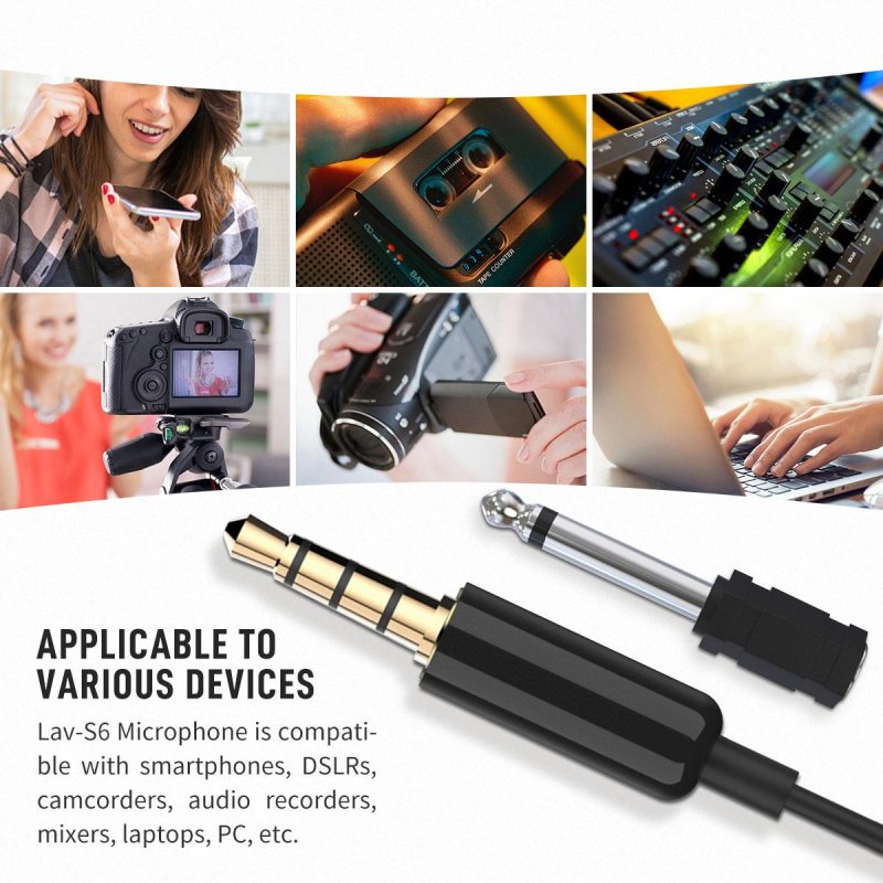 Synco lavalier mikrofon m/6 meter kabel