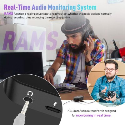 Synco lavalier mikrofon med hovedtelefon udgang