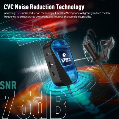 Synco lavalier mikrofon med hovedtelefon udgang