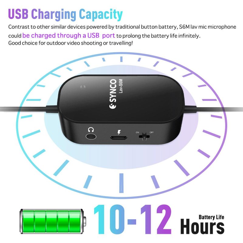 Synco lavalier mikrofon m/hovedtelefon udgang