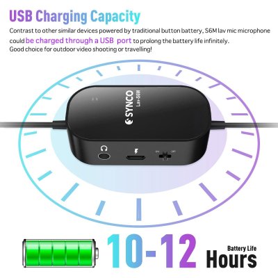Synco lavalier mikrofon med hovedtelefon udgang