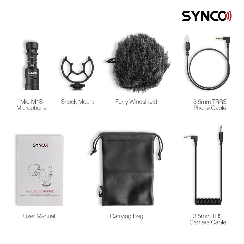 Synco mikro videomikrofon shotgun til kamera DSLR