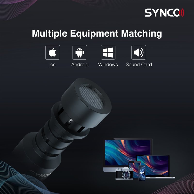 Synco mikro videomikrofon shotgun til kamera DSLR