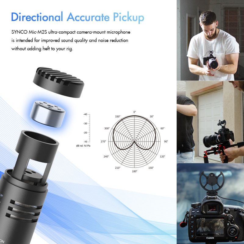 Synco ultra compakt shotgun mikrofon til kamera