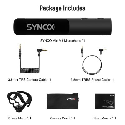 Synco kompakt mikrofon til DSLR kamera