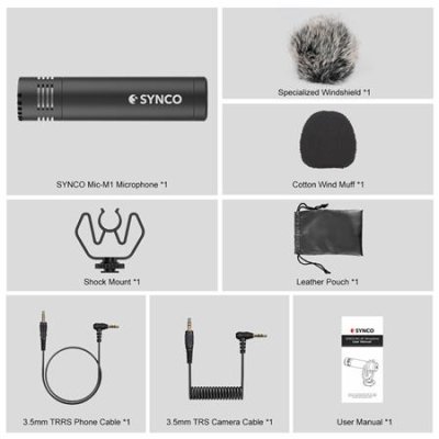 Synco mikro videomikrofon shotgun til kamera DSLR
