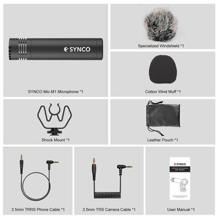 Synco mikro video mikrofon shotgun til kamera DSLR