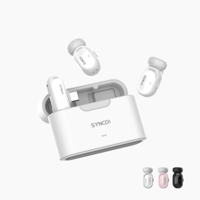 Synco Smic mini tr�dl�s lavalier mikrofons�t 2xTX 1xRX til Smartphone USB-c, sort