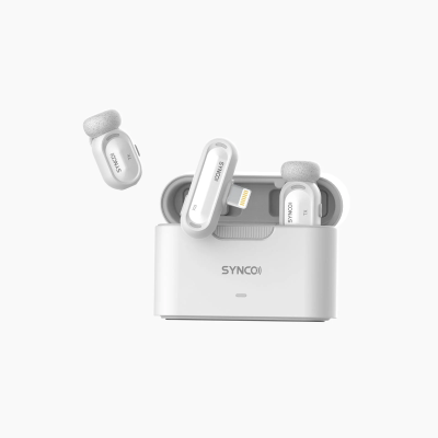 Synco Smic mini tr�dl�st lavalier-mikrofonset 2xTX 1xRX f�r Smartphone USB-c, vit