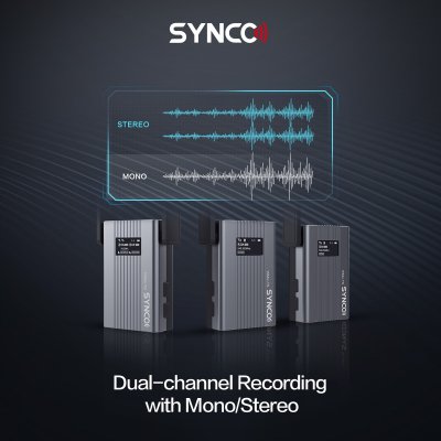 Synco tr�dl�st mikrofons�t 2 TX / 1 RX UHF 525 MHz-539.7 MHz