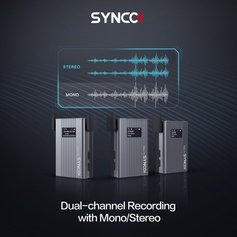 Synco trdlst mikrofonst 2 TX / 1 RX UHF 525 MHz-539.7 MHz