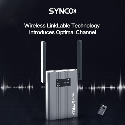 Synco tr�dl�st mikrofons�t WMic-TS 1 TX / 1 RX UHF 525 MHz-539.7 MHz