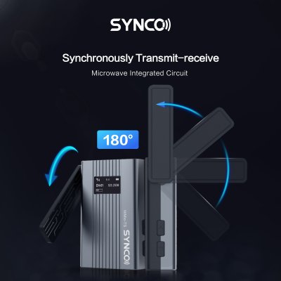 Synco tr�dl�st mikrofons�t 1 TX / 1 RX UHF 525 MHz-539.7 MHz