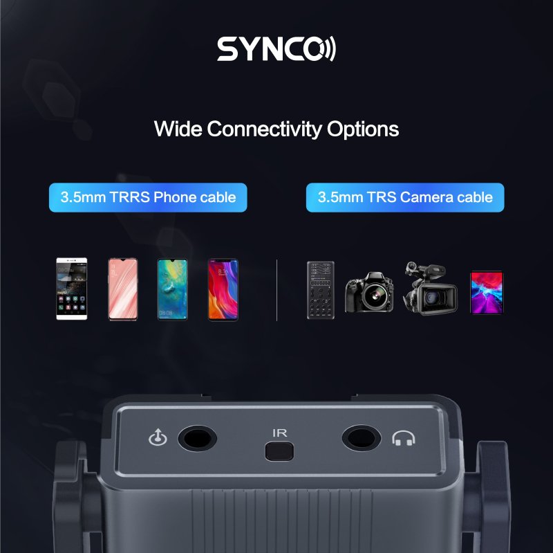Synco trdlst mikrofonst 1 TX / 1 RX UHF 525 MHz-539.7 MHz