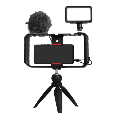 Synco vlog kit komplett med mikrofon, LED, stativ och grep