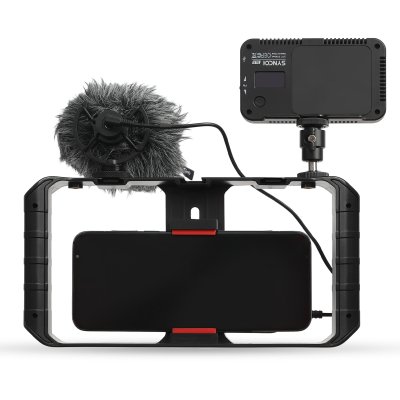 Synco vlog kit komplett med mikrofon, LED, stativ och grep