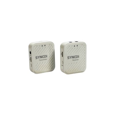 Synco tr�dl�s mikrofon s�t til interview (1 TX + 1 RX), Hvid