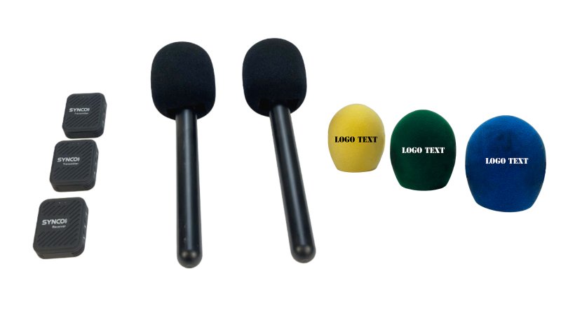 Synco trdlst mikrofon st til interview (2 TX + 1 RX) med 