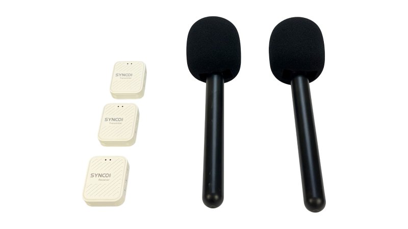 Synco trdlst mikrofon st til interview (2 TX + 1 RX), hvid