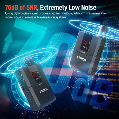 Synco trdlst mikrofonst til DSLR UHF frekvens 572 - 586 MHz