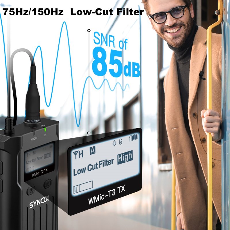 Synco trdlst mikrofonst PRO 1 RX og 2 TX UHF
