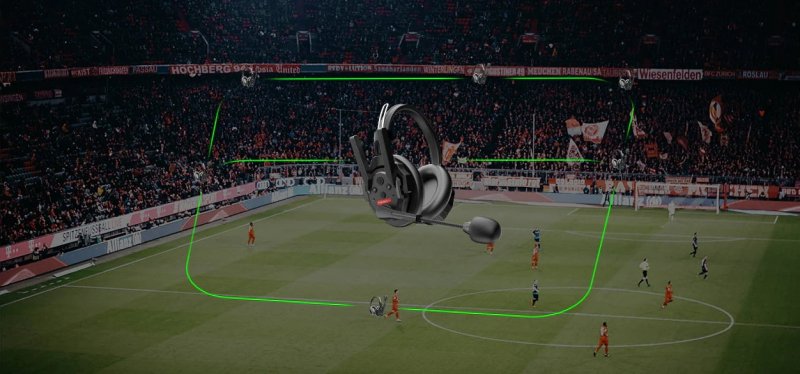 Synco trdls intercom st Dobbelt-re, med 9 styk headset, Sort