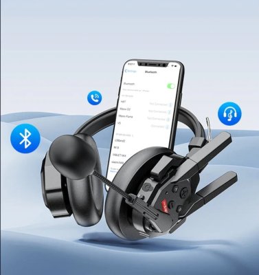 Synco trdls intercom st Dobbelt-re, med 13 styk headset, Sort