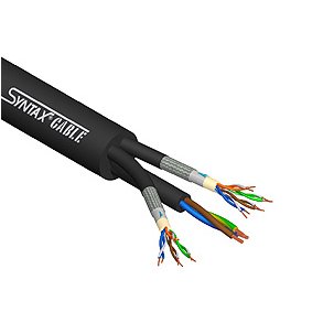 Syntax Hybrid kabel Power 3 x 1,5mm2 + 2xCAT5e, 1 m
Udv. =18,6 mm