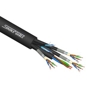 Syntax Hybrid kabel Power 3 x 1,5mm2 + 3xCAT5e + 2 DMX Udv. �=23,3 mm, 1 meter klipp
