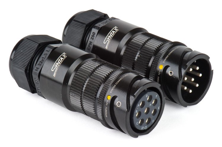 Syntax speakerstik u/ls 8 pol hun kabel =11-21mm IP67