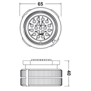 Syntax speakerstik 16-pol chassis han, IP67