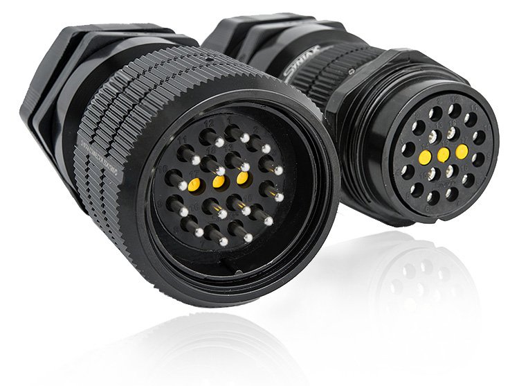 Syntax speakerstik 16-pol kabel han, IP67 (19-28mm)