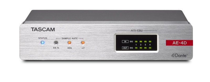 Tascam AE-4 AES/EBU Dante converter 2in / 2 out, XLR