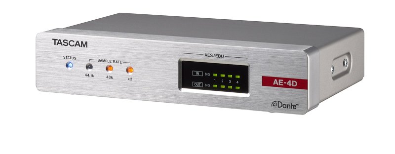 Tascam AE-4 AES/EBU Dante converter 2in / 2 out, XLR