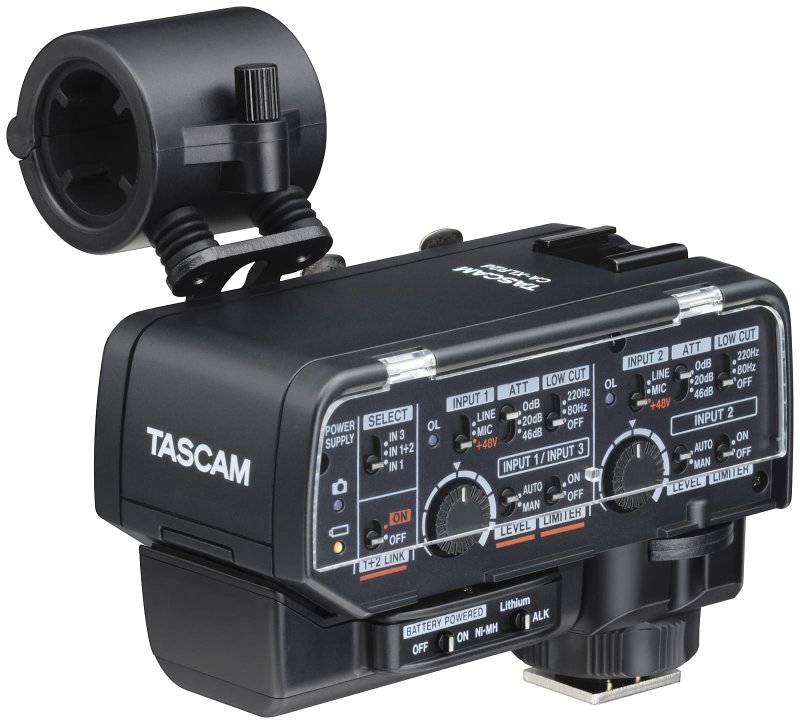 Tascam CA-XLR2D mikrofonadapter til kamera, Analog input