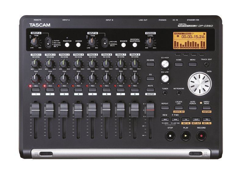 Tascam DP-03SD Digital 8 track recorder incl. 4GB SD-kort