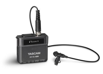 Tascam DR-10L Pro Recorder med lavalier mikrofon, sort